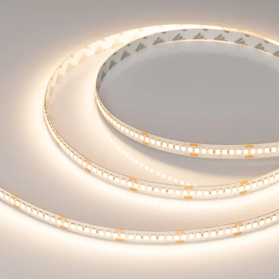 Фото #1 товара Светодиодная лента RT-A240-10mm 24V Warm3000 (22 W/m, IP20, 5m) (Arlight, высок.эфф.150 лм/Вт)