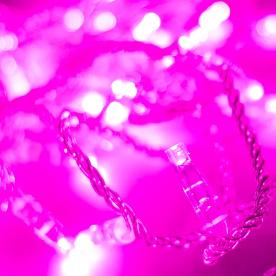 Фото #3 товара Светодиодная гирлянда ARD-STRING-CLASSIC-10000-CLEAR-100LED-STD PINK (230V, 7W) (Ardecoled, IP65)
