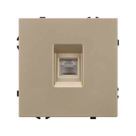 Фото #2 товара ARL NOBE Розетка компьютерная софт-тач золотой песок SCT-MPC1-SFPL-GD (RJ-45, CAT6) (Arlight, -)