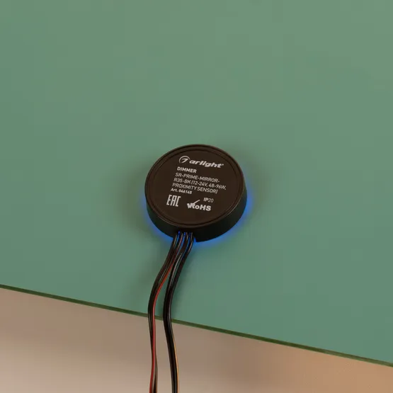 Фото #3 товара Диммер SR-PRIME-MIRROR-R35-BK (12-24V, 48-96W, PROXIMITY SENSOR) (Arlight, IP20 Пластик, 2 года)