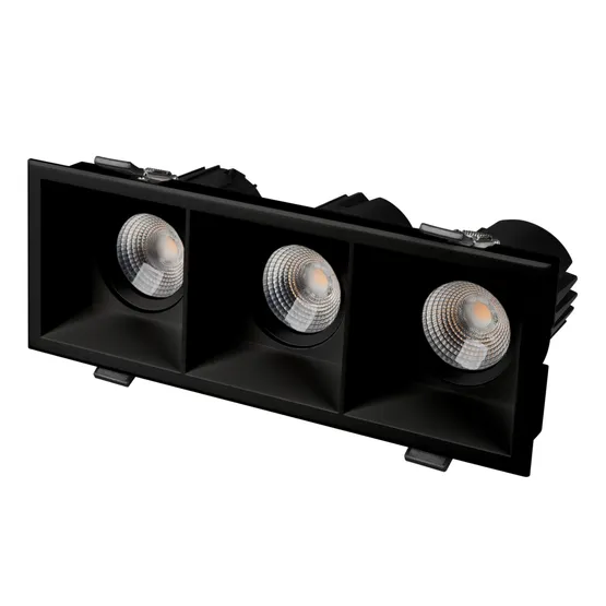 Фото #1 товара Светильник MS-FLOW-BUILT-S230x85-3x6W Warm3000 (BK, 15 deg, 230V) (Arlight, IP20 Металл, 5 лет)
