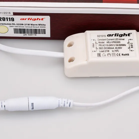 Фото #2 товара Светильник DL-225M-21W Warm White (Arlight, IP40 Металл, 3 года)