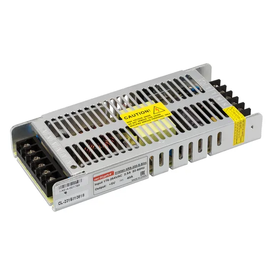 Фото товара Блок питания ARS-200-12-Slim (12V, 16.7A, 200W) (Arlight, Защитный кожух)