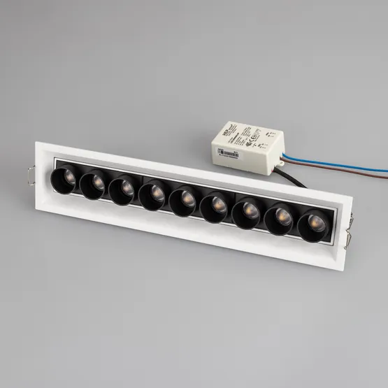 Фото #3 товара Светильник MS-ORIENT-BUILT-TURN-TC-S67x300-20W Warm3000 (WH-BK, 30 deg, 230V) (Arlight, IP20 Металл, 5 лет)
