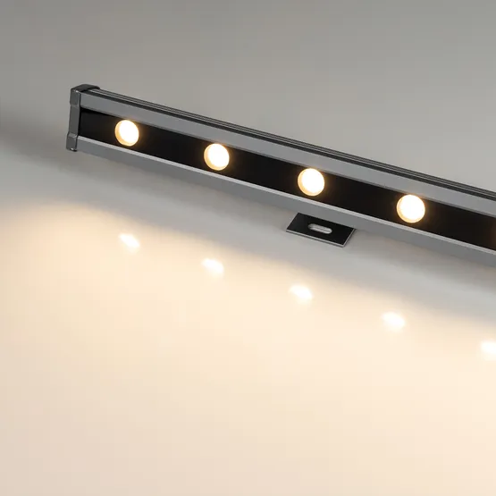 Фото #7 товара Светодиодный прожектор AR-LINE-1000L-48W-24V RGB-Warm3000 (Grey, 15x45 deg, DMX512) (Arlight, Закрытый)
