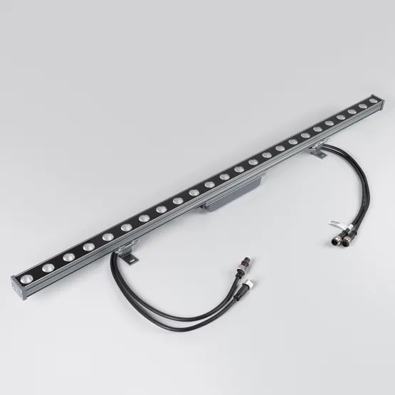 Фото #2 товара Светодиодный прожектор AR-LINE-1000M-24W-24V RGB (Grey, 30 deg, DMX512) (Arlight, Закрытый)