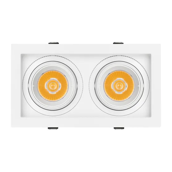 Фото #2 товара Светильник MS-VORTEX-BUILT-S210x117-2x20W Warm3000 (WH-WH, 20 deg, 230V) (Arlight, IP20 Металл, 5 лет)