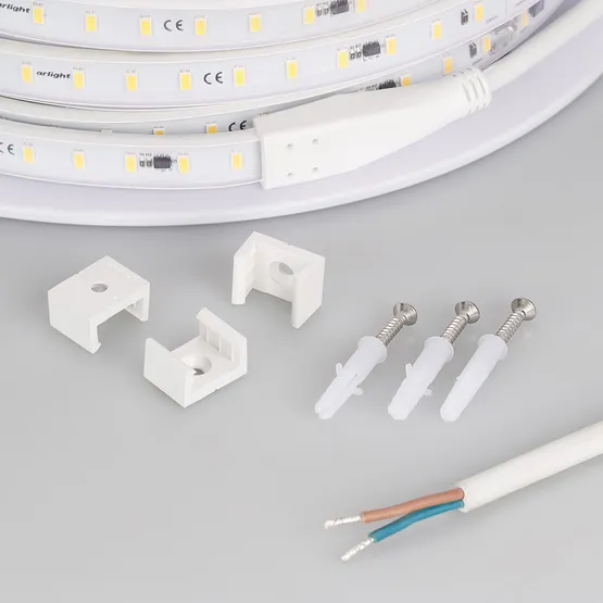 Фото #3 товара Светодиодная лента ARL-50000PC-220V Warm3000 (3056, 72 LED/m, IP65) (Arlight, 14 Вт/м, IP65)