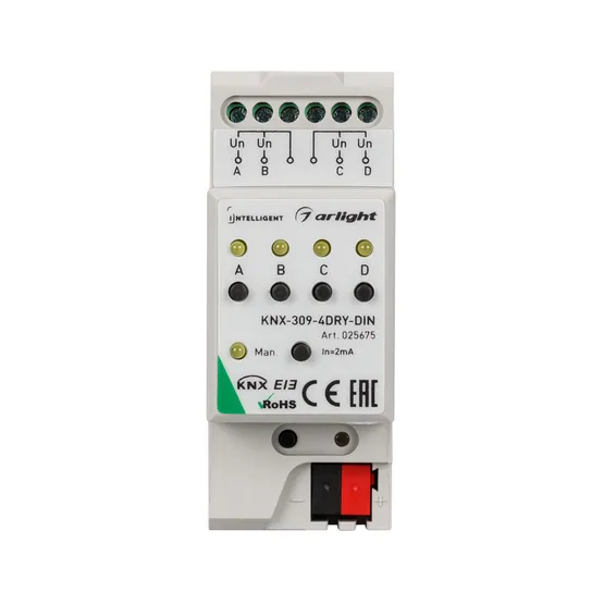 Фото #2 товара INTELLIGENT ARLIGHT Конвертер KNX-309-4DRY-DIN (BUS) (IARL, Пластик)