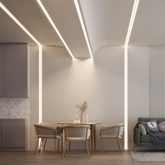 Фото #6 товара Профиль FANTOM-W45-BEVEL-2000 WHITE (Arlight, Алюминий)