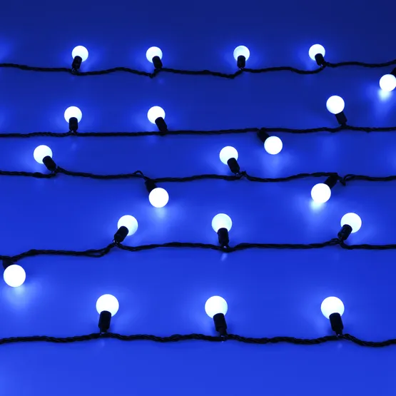 Фото #4 товара Светодиодная гирлянда ARD-BALL-CLASSIC-D23-10000-BLACK-80LED BLUE (230V, 3.5W) (Ardecoled, IP65)
