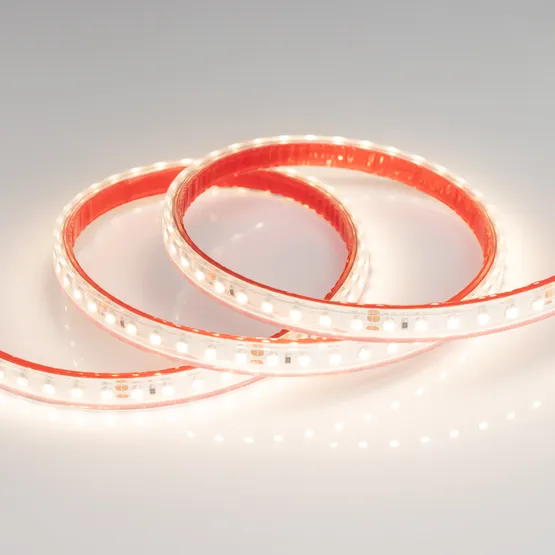 Фото #4 товара Светодиодная лента RTW 2-5000PS-50m 24V Warm2700 2x (3528, 120 LED/m, LUX) (Arlight, 9.6 Вт/м, IP67)
