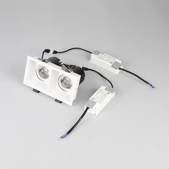 Фото #2 товара Светильник MS-FLOW-BUILT-S157x85-2x12W Warm3000 (WH, 38 deg, 230V) (Arlight, IP20 Металл, 5 лет)
