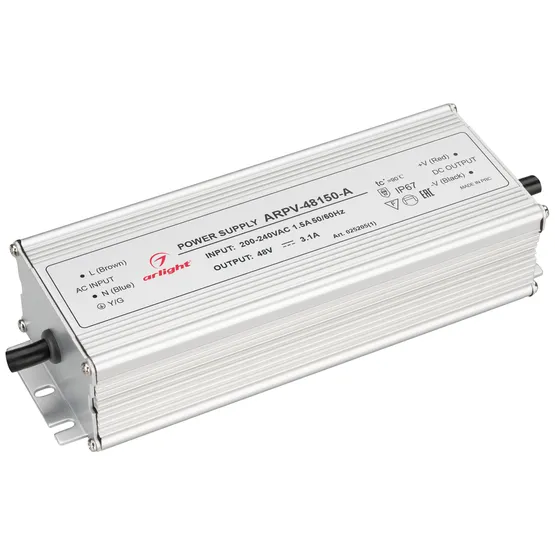 Фото #1 товара Блок питания ARPV-48150-A (48V, 3.1A, 150W) (Arlight, IP67 Металл, 3 года)