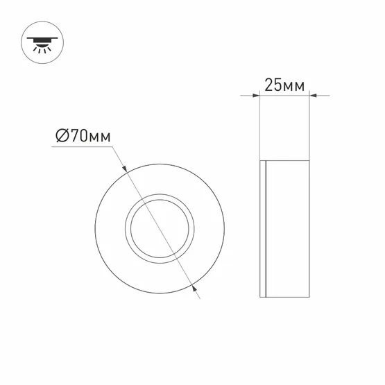 Фото #6 товара Светодиодный светильник LTM-Roll-70WH 5W Warm White 10deg (Arlight, IP40 Металл, 3 года)