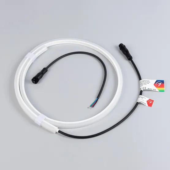 Фото #4 товара Светодиодная лента герметичная WAVE-TOP-PU-H120-10x10mm 24V RGB (10 W/m, IP68, 1m, wire x1) (Arlight, Вывод боковой, 3 года)