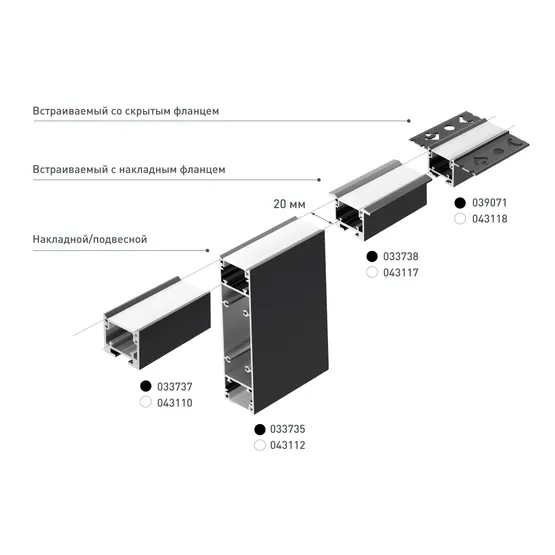 Фото #14 товара Профиль SL-LINE-2522-2500 BLACK (Arlight, Алюминий)
