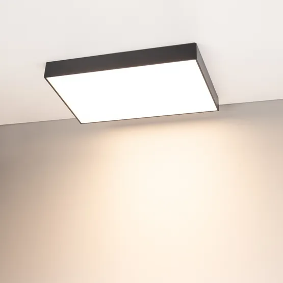 Фото #2 товара Светильник SP-QUADRO-S600x600-60W Warm3000 (BK, 120 deg, 230V) (Arlight, IP40 Металл, 3 года)