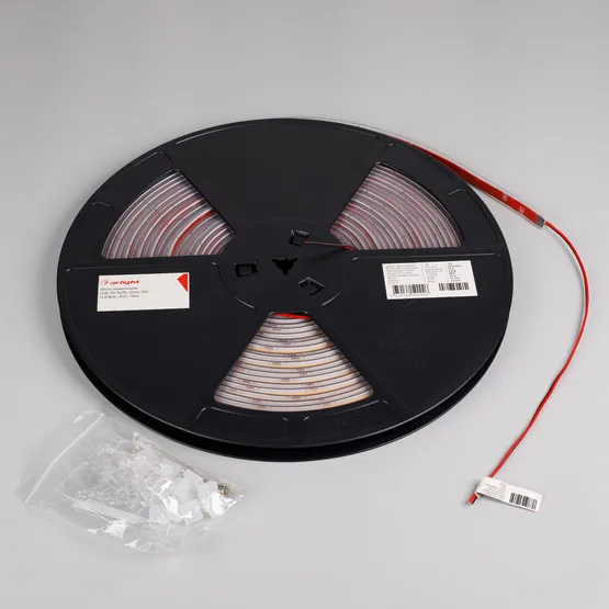 Фото #2 товара Светодиодная лента герметичная COB-PS-X420-12mm 24V Warm3000 (4.8 W/m, IP67, 15m) (Arlight, 5 лет)