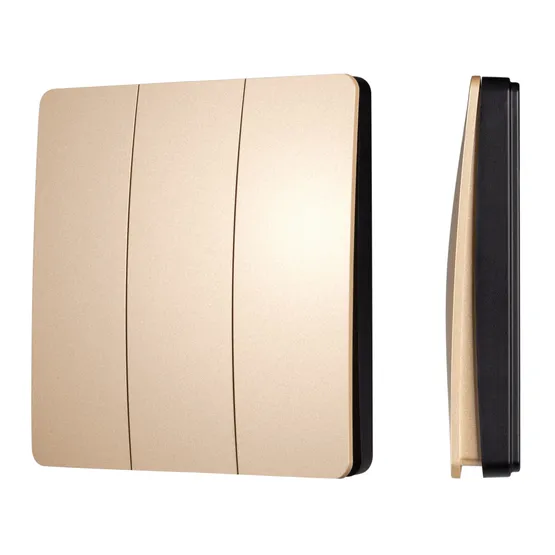 Фото #1 товара INTELLIGENT ARLIGHT Кнопочная панель KINETIC-801-22-3G-WP-SUF Gold (No battery, IP67, 433Mhz) (IARL, IP67 Пластик, 3 года)