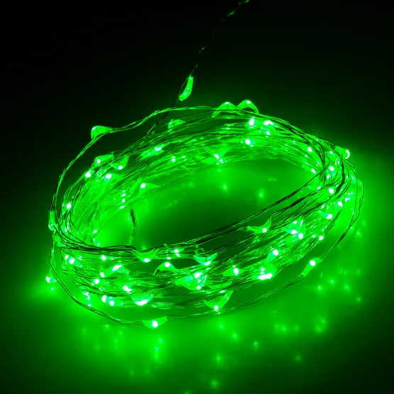 Фото товара Светодиодная нить WR-5000-1608-100LED Green (12V, 2.1W) (Arlight, IP65)