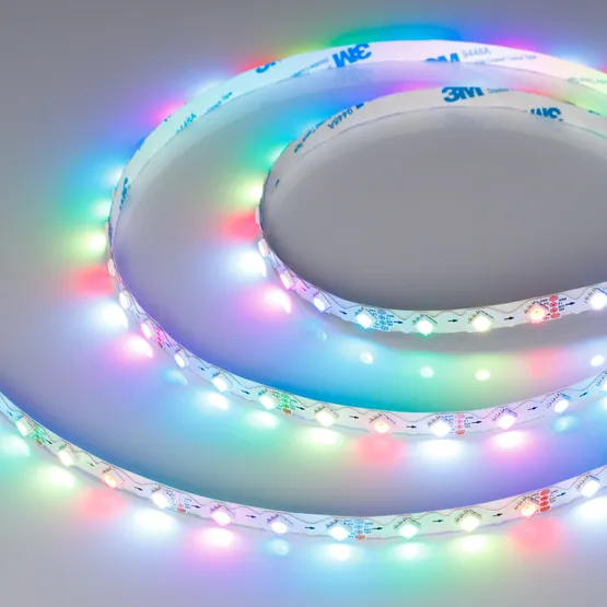 Фото #2 товара Светодиодная лента SPI-RZ-B60-8mm 12V RGB-PX1-BPT (9 W/m, IP20, 5060, 5m) (Arlight, -)
