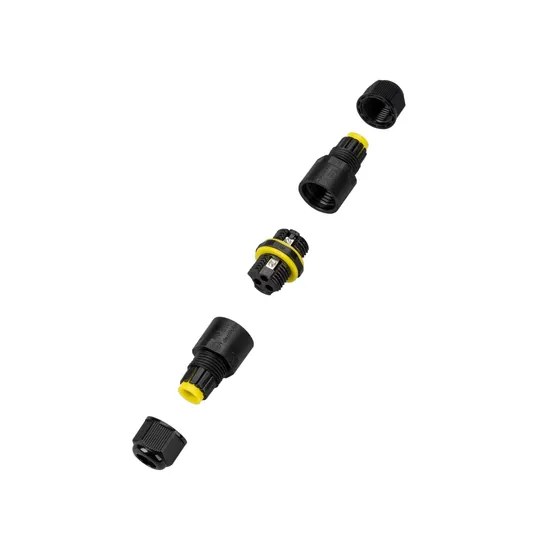 Фото #2 товара Коннектор прямой NEO-CON-I-3pin-BK (4-8mm, IP68) (Arlight, IP68 Пластик, 3 года)