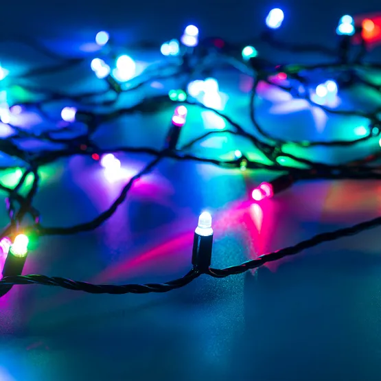 Фото #1 товара Светодиодная гирлянда ARD-STRING-CLASSIC-6000-BLACK-40LED-LIVE RGB-SPI (12V, 26W) (Ardecoled, IP65, 1 год)