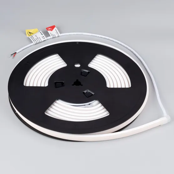Фото #2 товара Светодиодная лента герметичная MOONLIGHT-TOP-X320-11x7mm 24V Warm3000 (10 W/m, IP65, CSP, 5m, wire x2) (Arlight, Силикон)