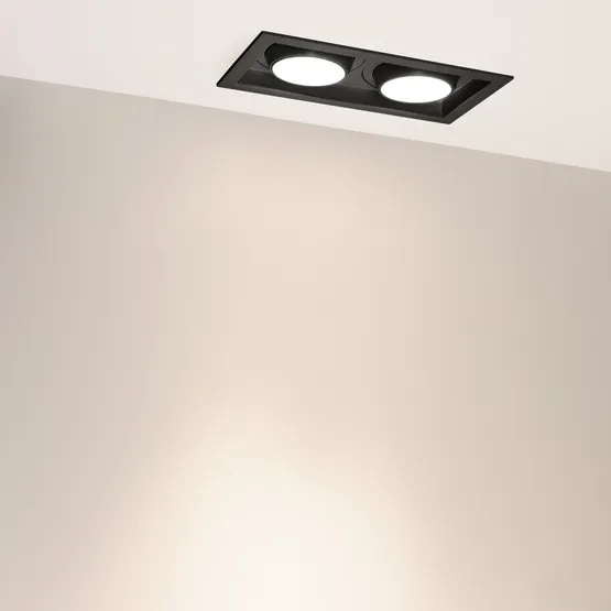 Фото #2 товара Светильник MS-VORTEX-BUILT-S250x140-2x30W Day4000 (BK-BK, 30 deg, 230V) (Arlight, IP20 Металл, 5 лет)