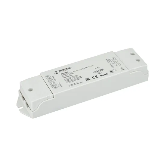 Фото товара INTELLIGENT ARLIGHT Диммер SMART-DALI2-301-72-ADDR-DIM-PS-SUF (12-48V, 1x15A) (IARL, IP20 Пластик, 5 лет)
