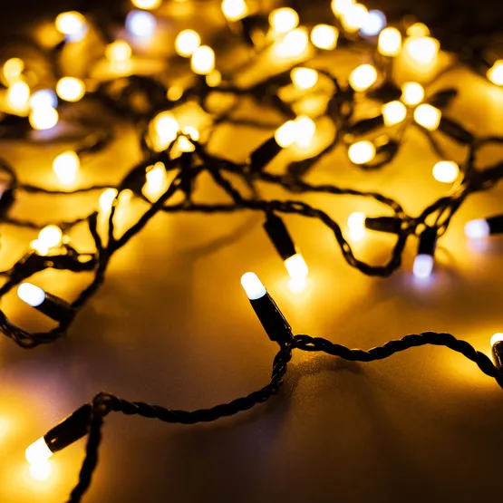 Фото #1 товара Светодиодная гирлянда ARD-STRING-CLASSIC-10000-BLACK-100LED-MILK-FLASH Warm (230V, 7W) (Ardecoled, IP65, 1 год)