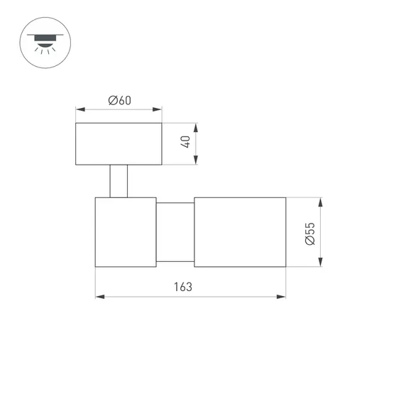Фото #8 товара Светильник SP-ARTEMIS-SURFACE-FLAP-R55-12W Warm2700 (WH, 8-80 deg, 230V) (Arlight, IP20 Металл, 5 лет)