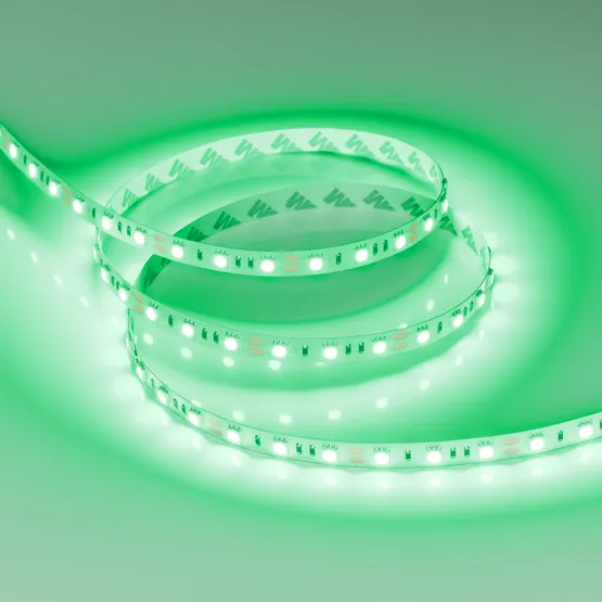 Фото #4 товара Светодиодная лента RT-B60-10mm 12V Green (14.4 W/m, IP20, 5060, 5m) (Arlight, 14.4 Вт/м, IP20)