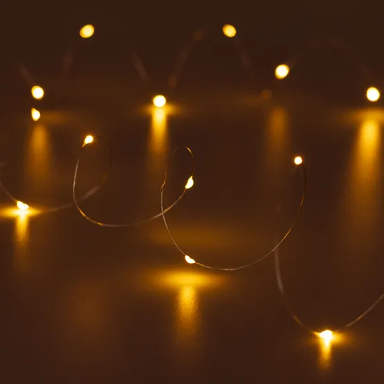Фото #1 товара Светодиодная гирлянда ARD-DEW-HOME-2000-CLEAR-20LED-STD Orange (1.5V, Battery Pack, Cork) (Ardecoled, IP20)