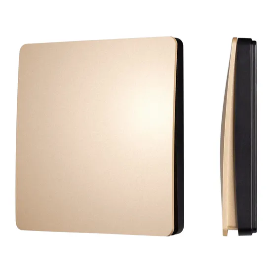 Фото #1 товара INTELLIGENT ARLIGHT Кнопочная панель KINETIC-801-22-1G-WP-SUF Gold (No battery, IP67, 433Mhz) (IARL, IP67 Пластик, 3 года)