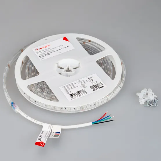 Фото #3 товара Светодиодная лента герметичная RTW-PU-B60-12.5mm 12V RGB (14.4 W/m, IP68, 5060, 5m) (Arlight, -)