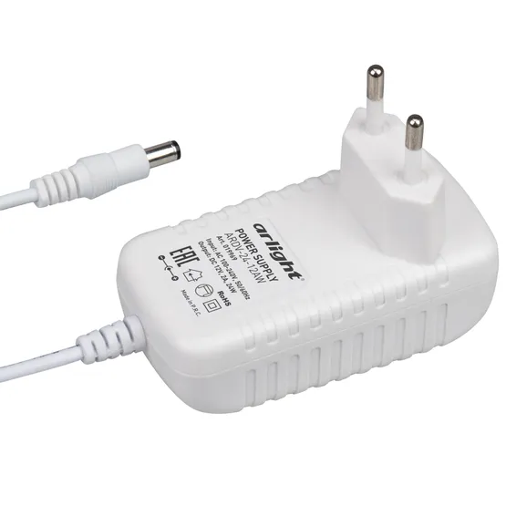 Фото товара Блок питания ARDV-24-12AW (12V, 2A, 24W) (Arlight, Адаптер, 2 года)