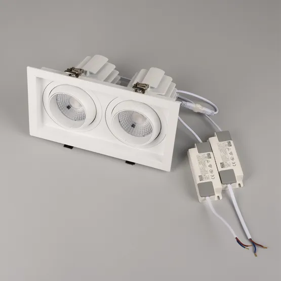 Фото #5 товара Светильник MS-VORTEX-BUILT-S250x140-2x30W Warm3000 (WH-WH, 50 deg, 230V) (Arlight, IP20 Металл, 5 лет)