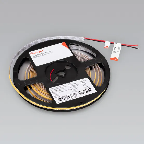 Фото #3 товара Светодиодная лента COB-X544-8mm 24V White6000 (11 W/m, IP20, 5m, FreeCut) (Arlight, Свободная резка)