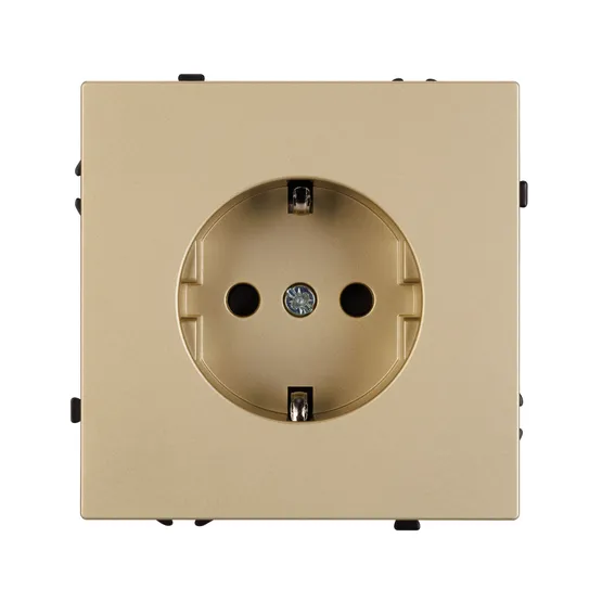 Фото #4 товара ARL NOBE Розетка зк со шторками софт-тач золотой песок SCT-MEU-SFPL-GD (250V, 16A) (Arlight, -)