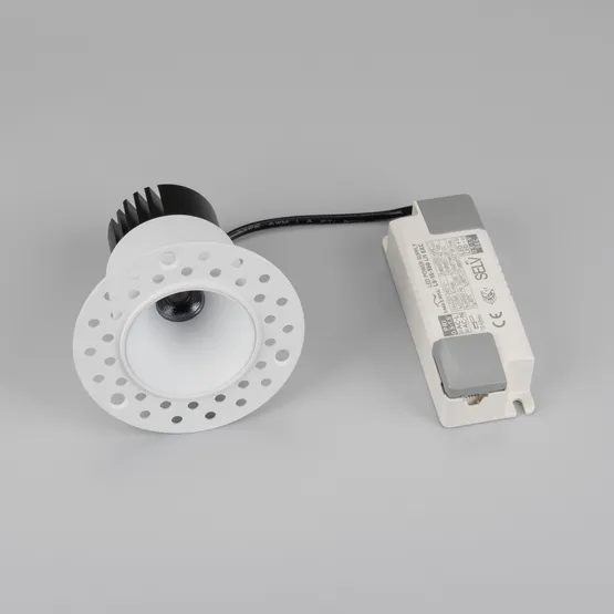 Фото #3 товара Светильник MS-INVISIO-TRIMLESS-R55-15W Warm3000 (WH-WH, 36 deg, 230V) (Arlight, IP54 Металл, 5 лет)