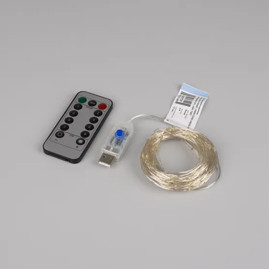 Фото #2 товара Светодиодная гирлянда ARD-DEW-HOME-10000-CLEAR-100LED-LIVE White6000 (5V, USB, ПДУ) (Ardecoled, IP20)