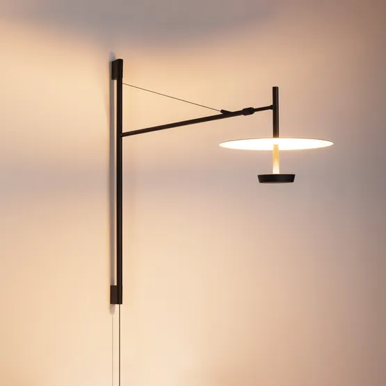 Фото #6 товара Светильник SP-CAMPANA-WALL-L1450-9W Warm3000 (BK, 130 deg, 230V, TELESCOPIC) (Arlight, IP20 Металл, 5 лет)