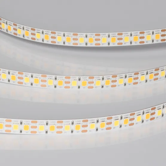 Фото #3 товара Светодиодная лента UL-A168-8mm 24V White-MIX-CX2 (18 W/m, IP20, 5m) (Arlight, резка 2 светодиода)