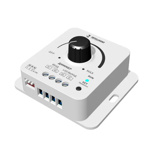 Фото товара INTELLIGENT ARLIGHT Диммер SMART-PWM-101-32-DIM-SUF (12-48V, 1x8A) (IARL, IP20 Пластик, 5 лет)