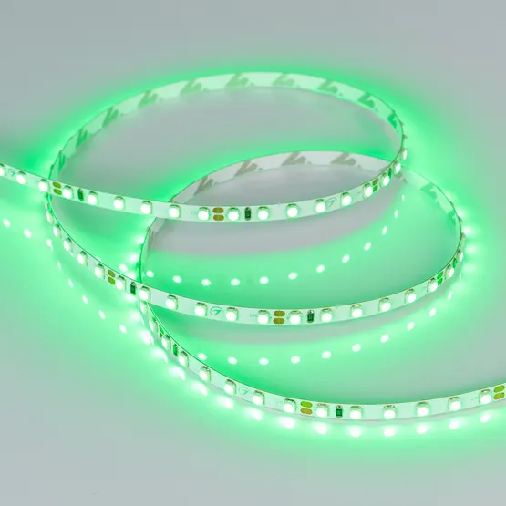 Фото #3 товара Светодиодная лента RT-A120-5mm 24V Green (9.6 W/m, IP20, 3528, 5m) (Arlight, узкая)