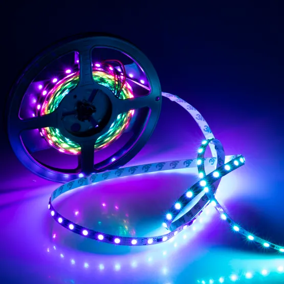 Фото #2 товара Светодиодная лента SPI-5000-5060-60 12V Cx3 RGB-Auto (10mm, 13.2W/m, IP20) (Arlight, Открытый, IP20)