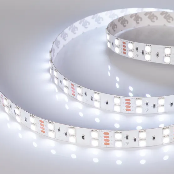 Фото #3 товара Светодиодная лента RT-B120-15mm 24V RGB (28.8 W/m, IP20, 5060, 5m) (Arlight, Открытый)