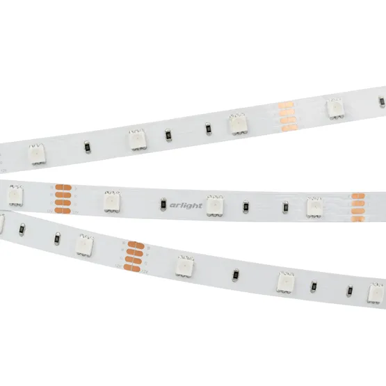 Фото #5 товара Светодиодная лента RT-B30-10mm 12V RGB (7.2 W/m, IP20, 5060, 5m) (Arlight, Открытый)